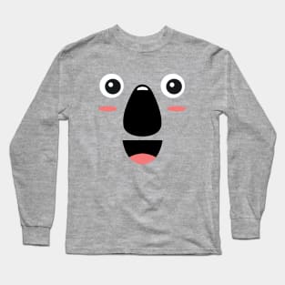 Cute Koala Face Easy Halloween Costume Gift Long Sleeve T-Shirt